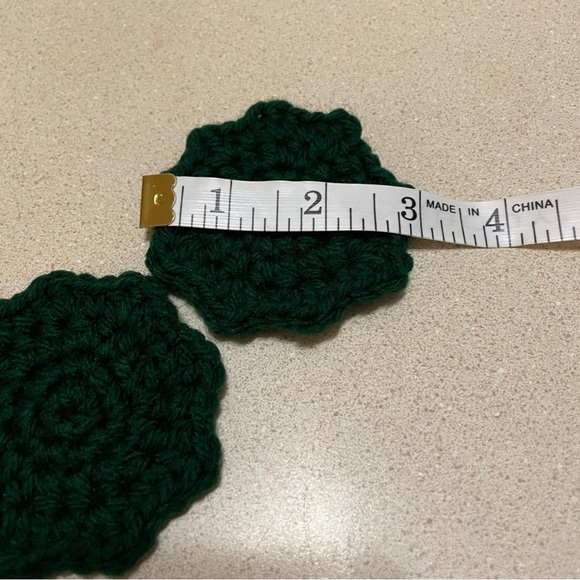 Handmade Car Coasters, Green, 2-pc set - Picture 3 of 3